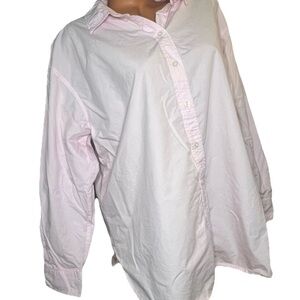 UNIVERSAL THREAD Women’s Button Front Shirt Top L Oversized Pink